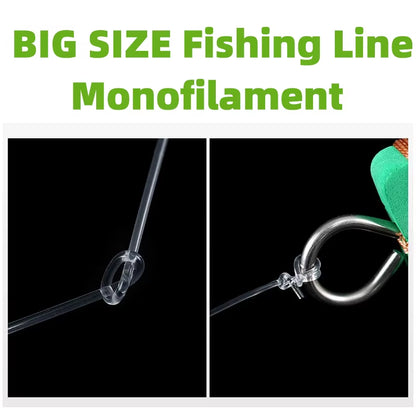 0.6/0.7/0.8/0.9/1.0Mm Big Size Fishing Line 500M 100M Monofilament Sea Fishing Nylon Fishing Line Thick Fishing Fishing Supplies